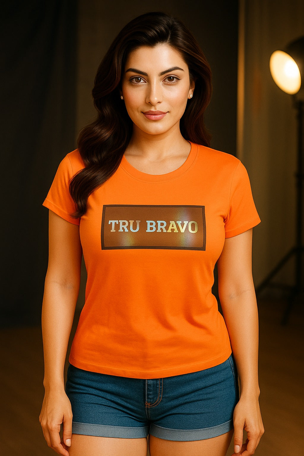 Tru Bravo Premium Logo T-Shirt – Bold Orange