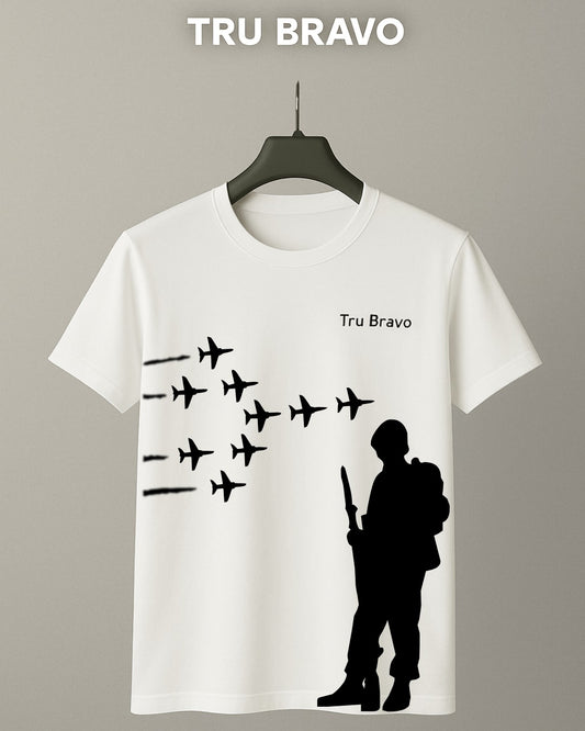 short Tru Bravo™ Core Range – "GENTLEMAN" Graphic Tee Modern Art Meets Timeless Style.sleeve t -shirt